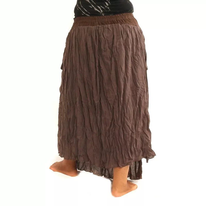 Rock im Knitterlook - zweilagig mit Seitentaschen