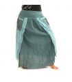 Crinkle look skirt - double layer with side pockets