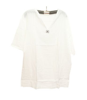 Razia Fashion - Chemise thaïlandaise légère en coton blanc taille L