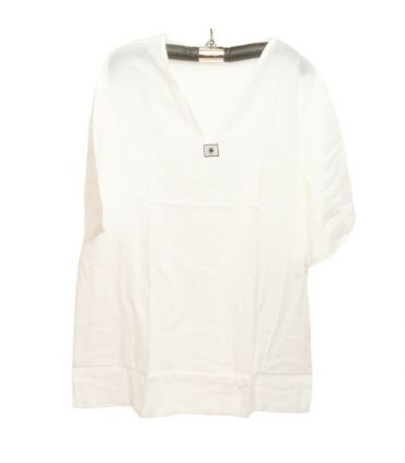 Razia Fashion - Chemise thaïlandaise légère en coton blanc taille XL