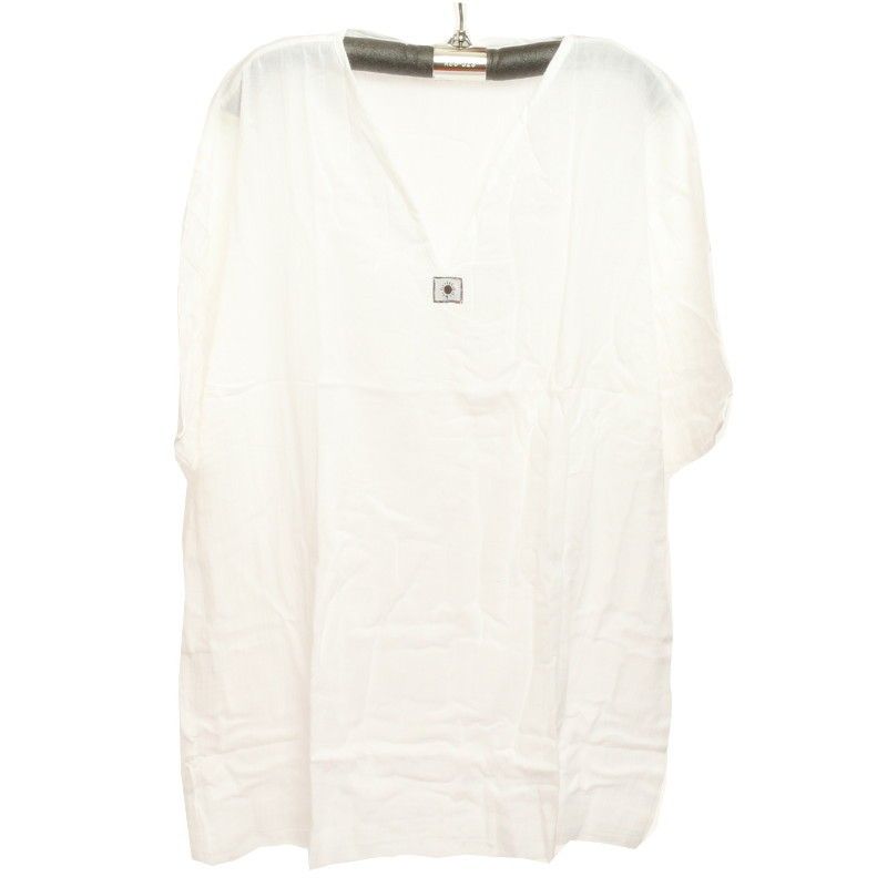 Razia Fashion - Camisa ligera de algodón tailandés blanco talla XXL