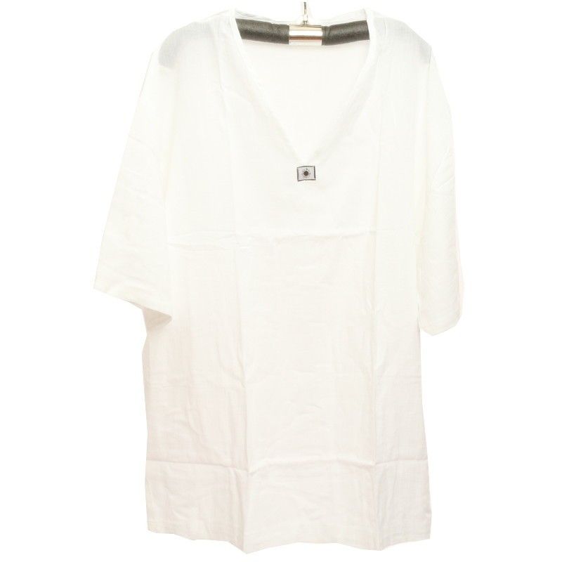 Razia Moda - Fácil camisa de algodón blanco tamaño XXXL tailandesa