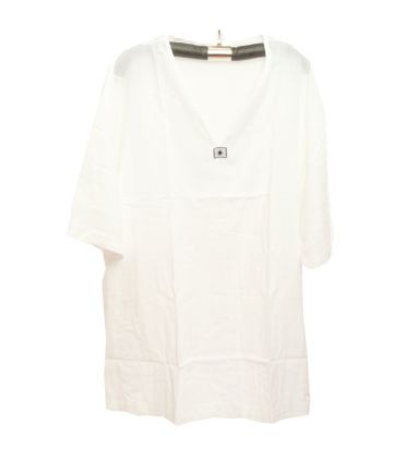 Razia Fashion - Chemise thaïlandaise légère en coton blanc taille XXXL