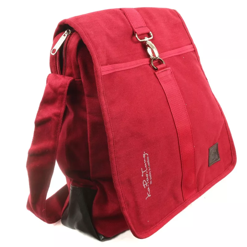 Ka Pao Tung Large Shoulder Bag - Bordeaux Red