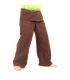 Pantalon de pêcheur - marron- Pantalon de pêcheur thaïlandais en coton extra long