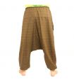Harem pants printed brown cotton
