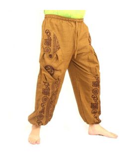 Pantalón tailandés hippie para atar el patrón del Tíbet.