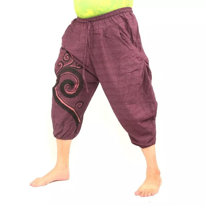 Haremshose Caprihose magenta