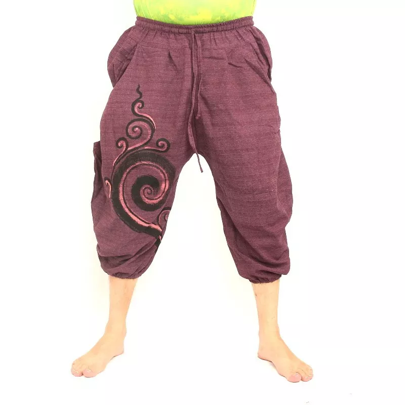 Haremshose Caprihose magenta