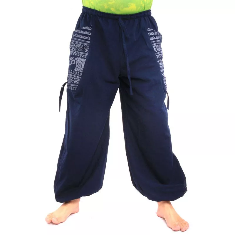 Thai hippie pants for tying Ethno application of heavy cotton