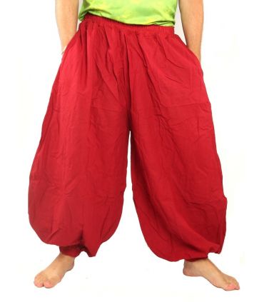 Sarouel en coton rouge