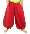 Pantalones de harén de algodón rojo