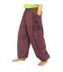 Harem pants ethno print with large side pockets violet