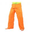 Pantalon de pêcheur thaïlandais Cottonmix extra long - orange