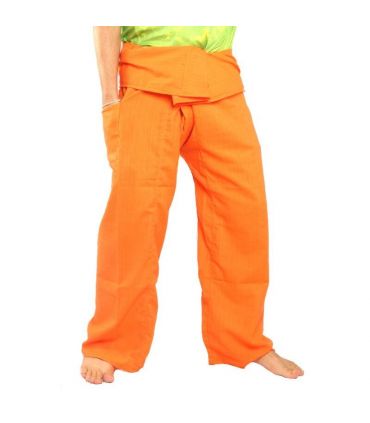 Thai Fischerhose Cottonmix extra lang - orange