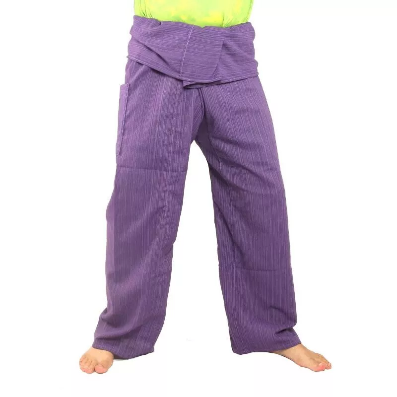 Pantalon de pêcheur thaïlandais Cottonmix extra long - violet