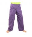 Pantalon de pêcheur thaïlandais Cottonmix extra long - violet