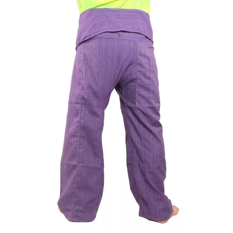 Pantalon de pêcheur thaïlandais Cottonmix extra long - violet
