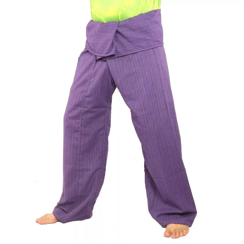 Pantalon de pêcheur thaïlandais Cottonmix extra long - violet