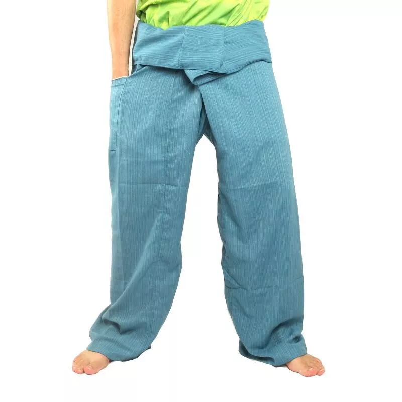 Pantalon de pêcheur thaïlandais Cottonmix extra long - bleu