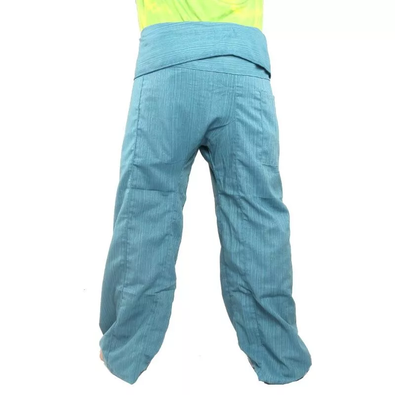 Pantalon de pêcheur thaïlandais Cottonmix extra long - bleu