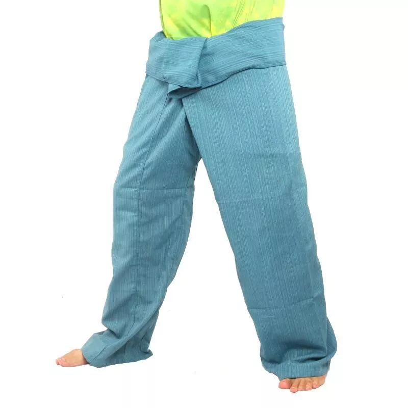 Pantalon de pêcheur thaïlandais Cottonmix extra long - bleu