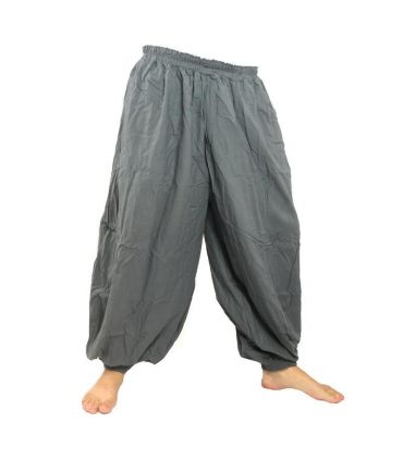 pantalon de harem en coton gris