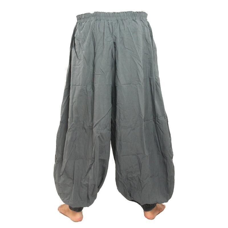 Pantalones Anchos gris de algodón