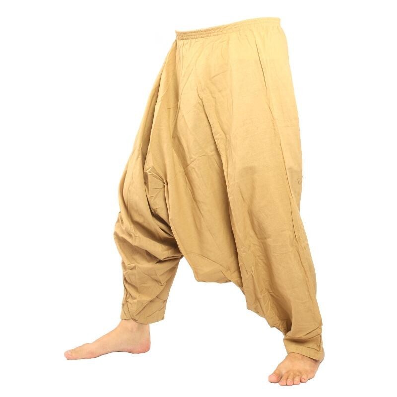 Harem pants cotton khaki TCMS-B1