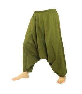 Harem pants cotton green
