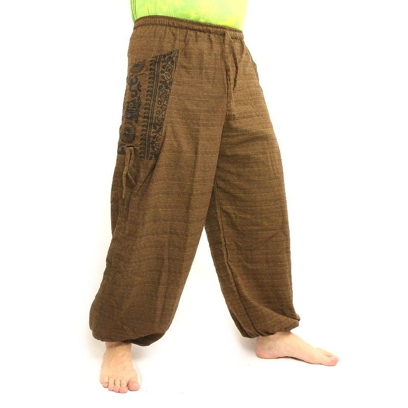 Thai hippie pants for tying Ethno application made of heavy cotton
