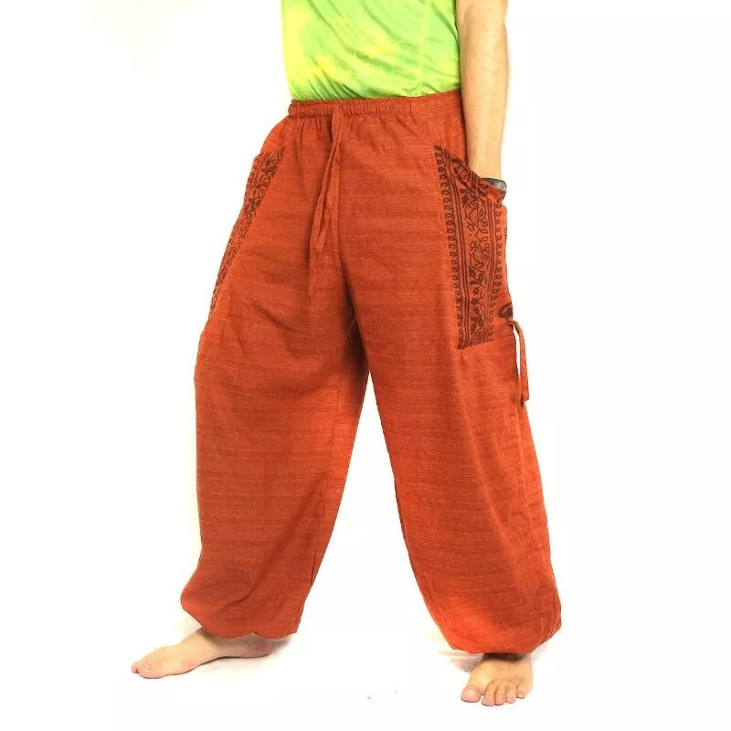 Thai hippie pants for tying Ethno application of heavy cotton
