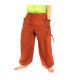 Harem pants ethnic print with large side pockets orange