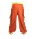 Harem pants ethnic print with large side pockets orange