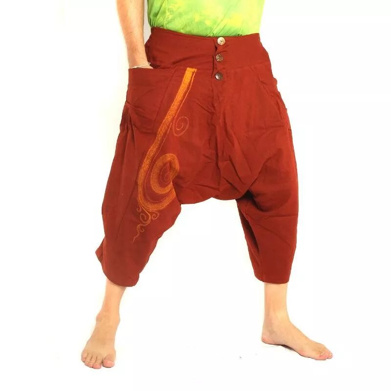 Harem Caprihose mit Spiralmuster