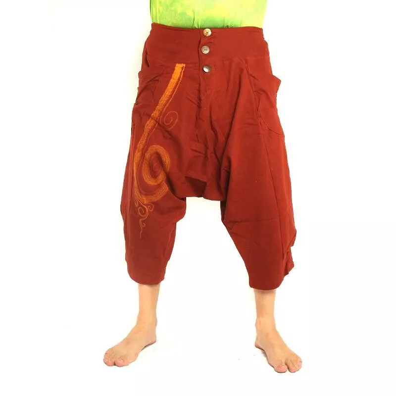 Harem Caprihose mit Spiralmuster