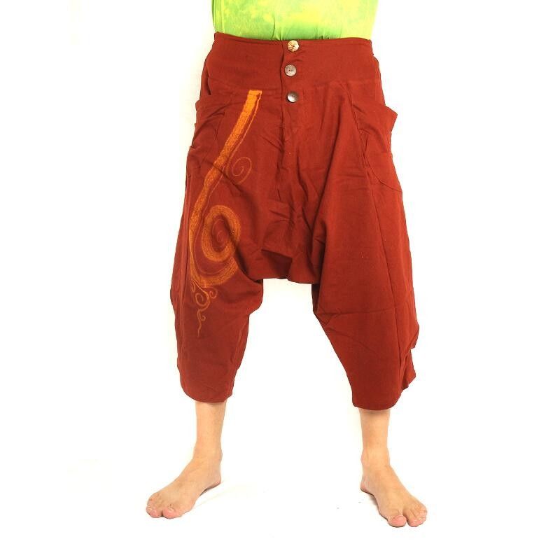 Pantalon Harem capri avec motif en spirale