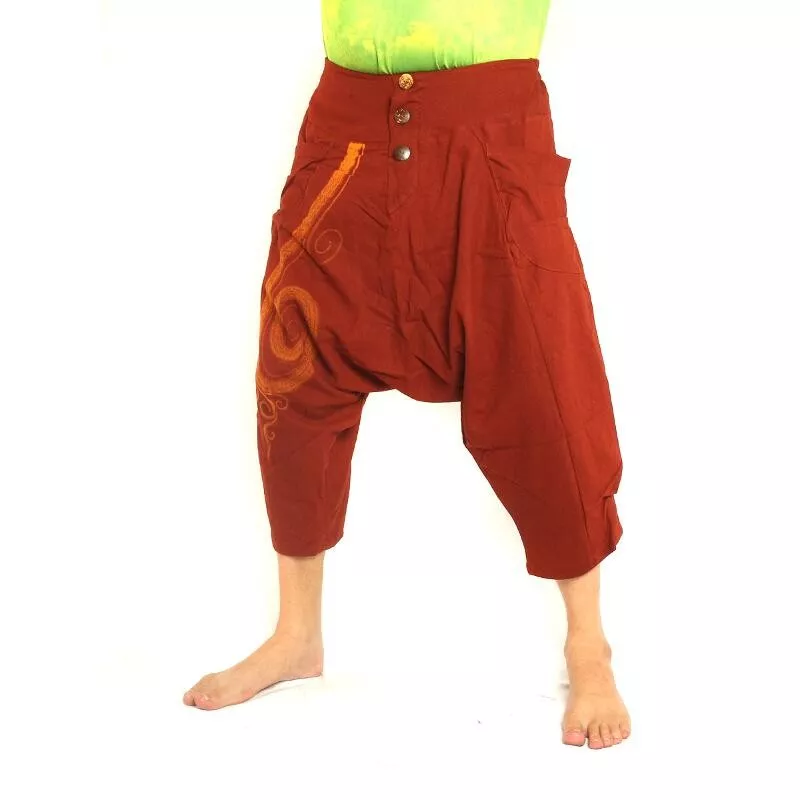 Harem Caprihose mit Spiralmuster