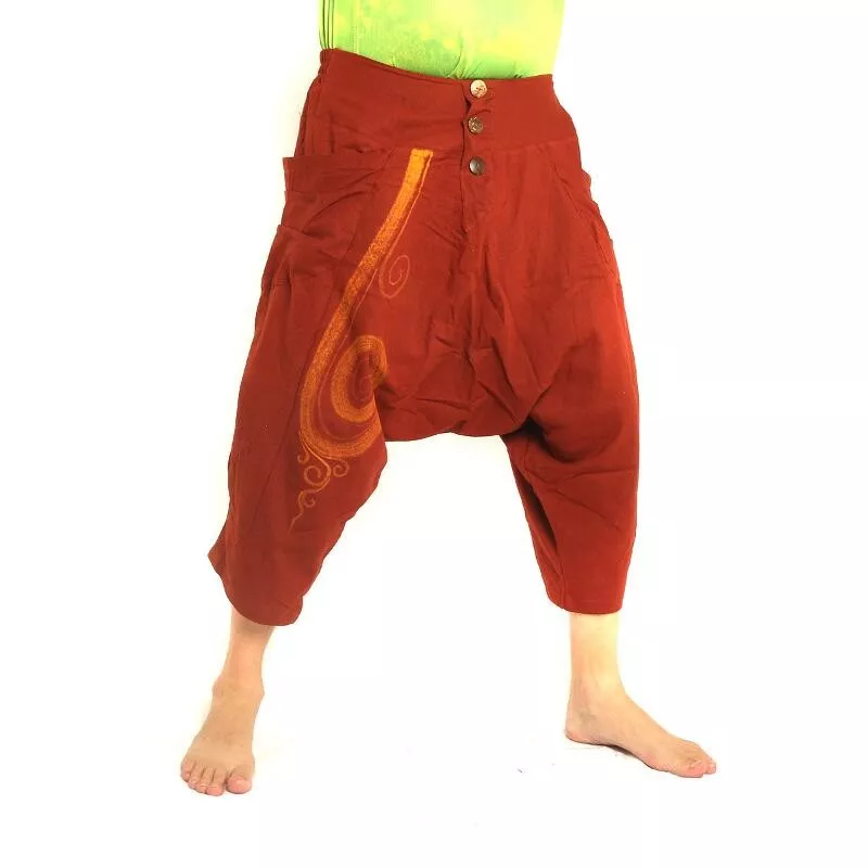 Harem Caprihose mit Spiralmuster