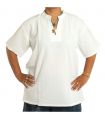 Camisa de algodón tailandesa blanca de comercio justo talla M