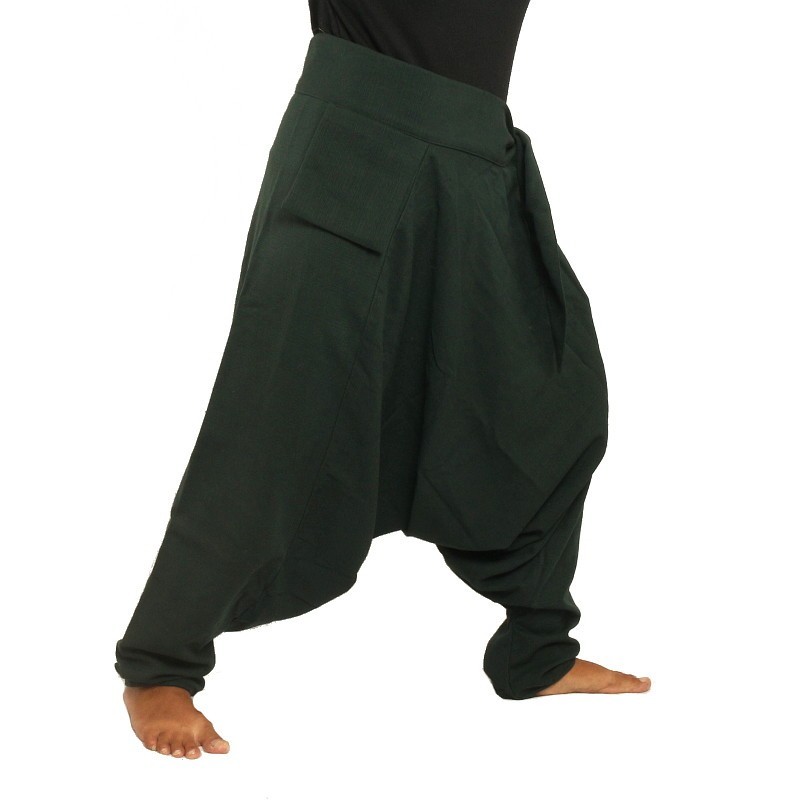 Aladdin Pants with small side pocket to the side dark green MPCP15