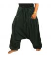 Harem pants with 2 deep side pockets, green