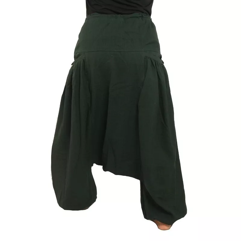 Pantalon sarouel avec 2 poches latérales profondes, vert