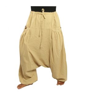 Aladdin pants with 2 deep side pockets, beige