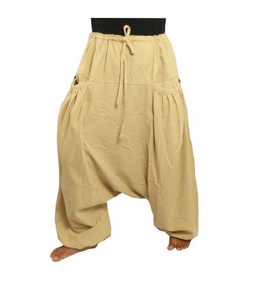 Aladinhose mit 2 tiefen Seitentaschen, beige