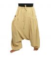 Harem pants with 2 deep side pockets, beige