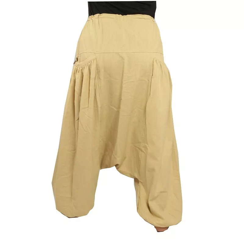 Pantalon sarouel avec 2 poches latérales profondes, beige