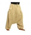 Pantalones de harén con 2 bolsillos laterales profundos, beige