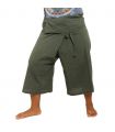 3/5 Thai Style Fisherman Pants - grey - cotton