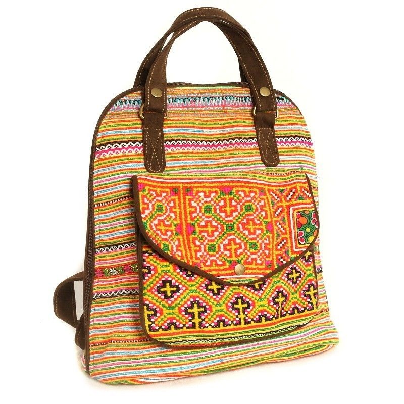  Backpack multi colored embroidered Thailand 